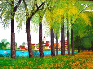 Swiss Village Spring Day